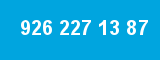 926 227 13 87 926 227 13 87